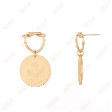 matte coin dressy luxurious earrings